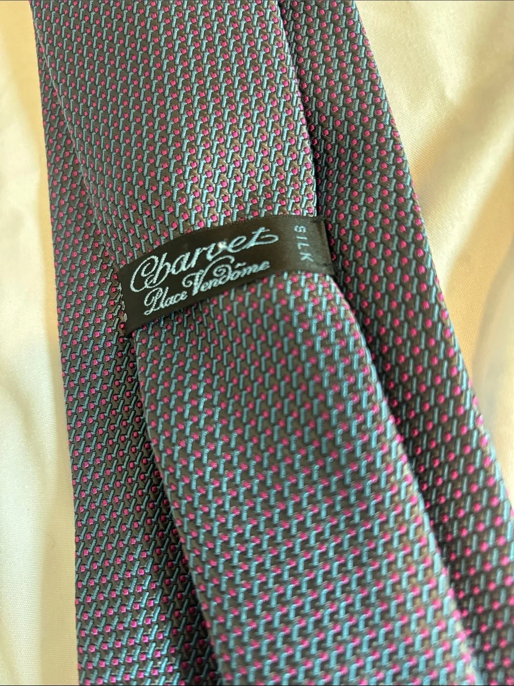 Charvet Men's Classic Textured Purple Tie